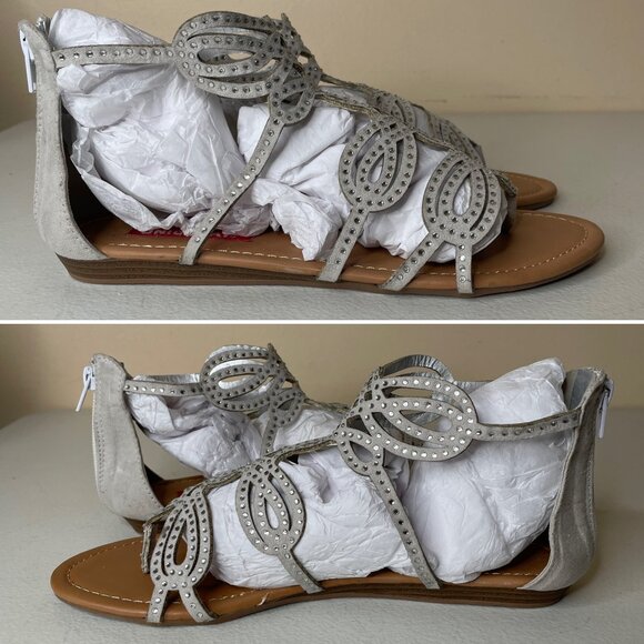Unionbay Lindy Rhinestone Gray Sandals Size 8.5 - Picture 4 of 16
